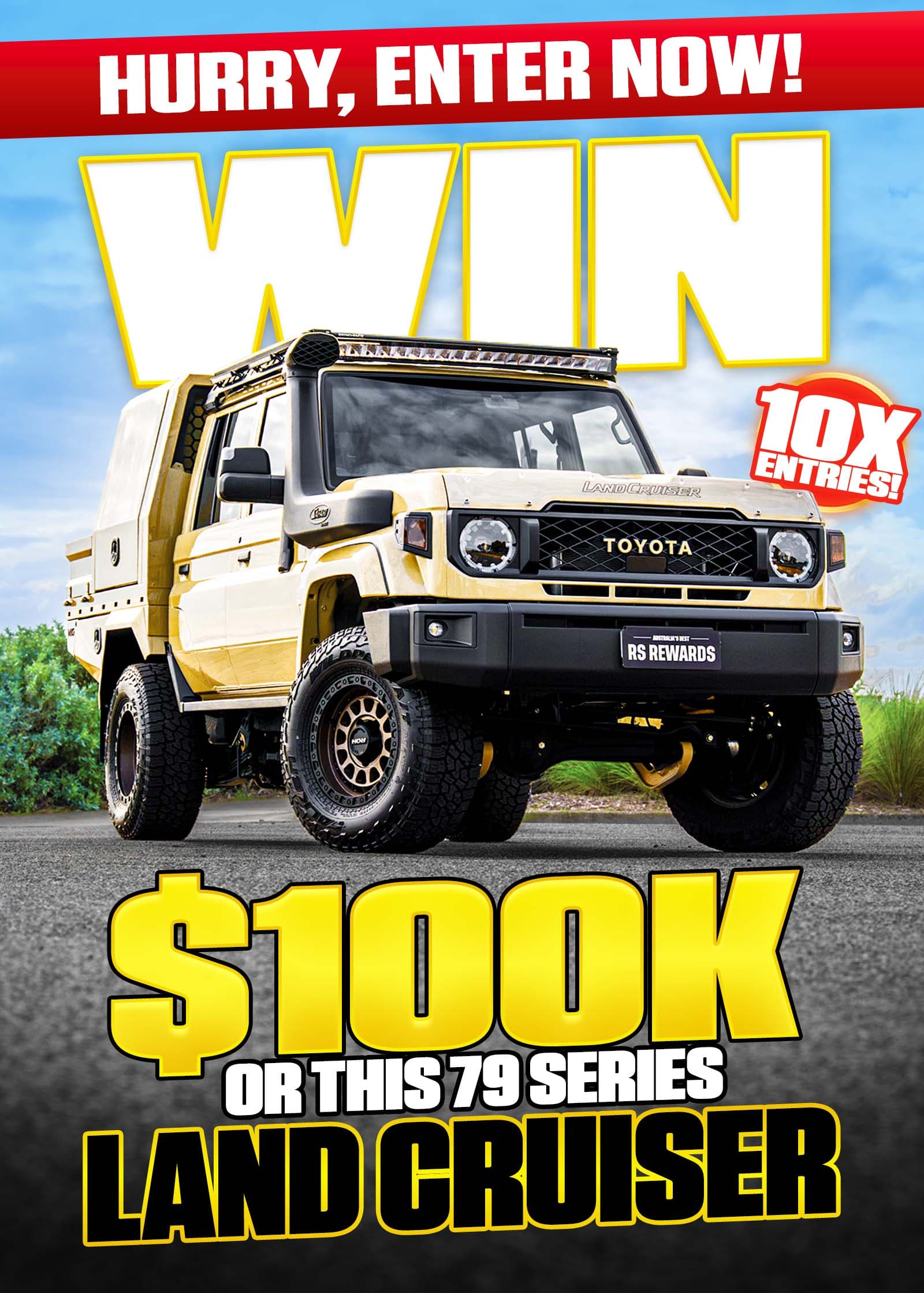 79 SERIES LAND CRUISER OR $100,000 CASH