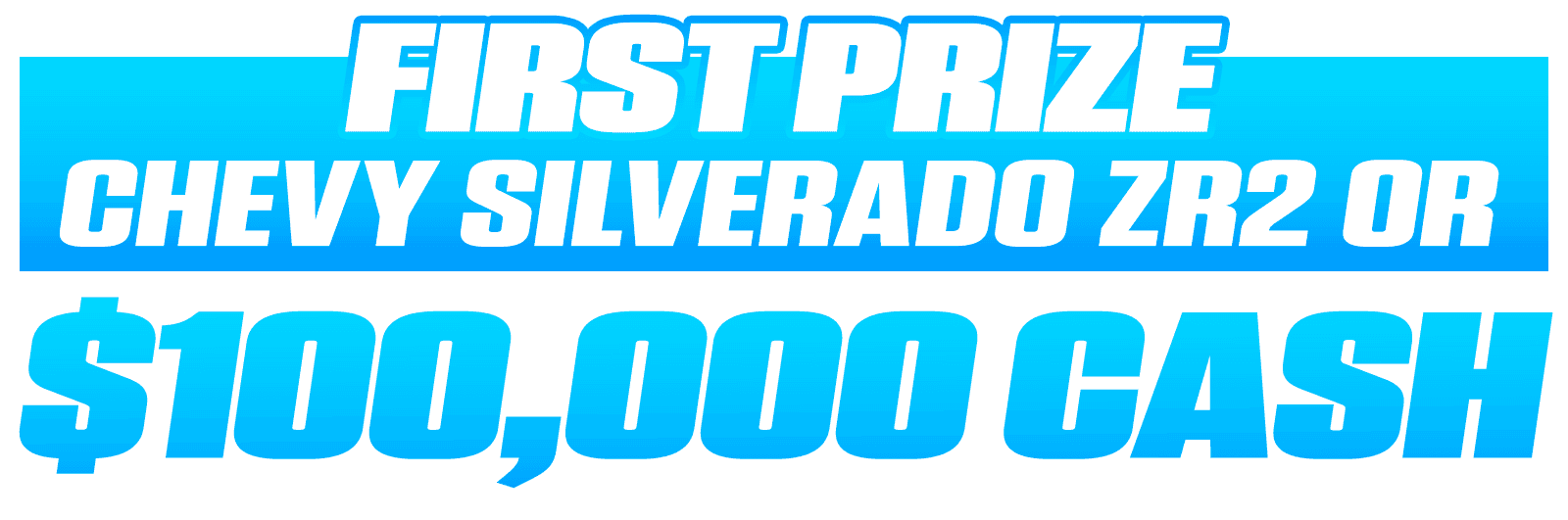 CHEVY SILVERADO ZR2 OR $100,000