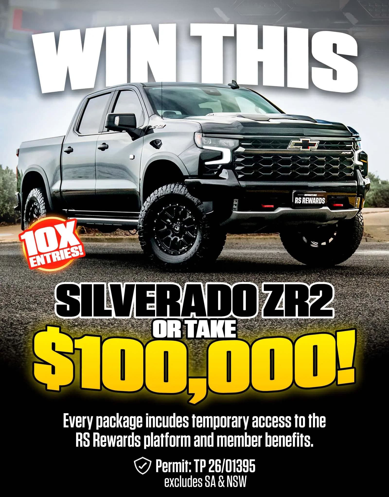 CHEVY SILVERADO ZR2 OR $100,000